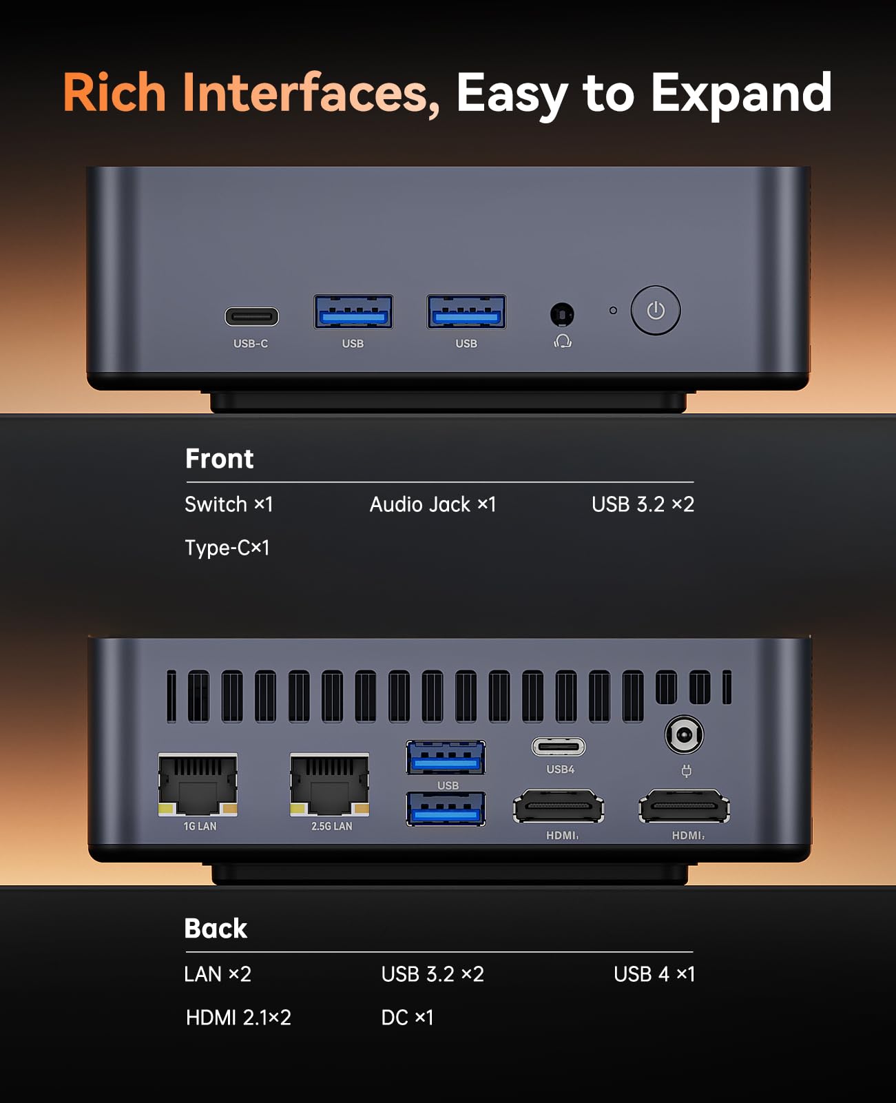NiPoGi AM21 Mini PC АMD Ryzen 9 6900HX(8C/16T, bis zu 4,9 GHz), 16 GB DDR5 512 GB M.2 NVME SSD Mini-Desktop-Computer 𝖶-11 Pro, AMD Radeon 680M, 4K Quad-Screen-Display, 2X HDMI, DP, WiFi 6, Dual LAN
