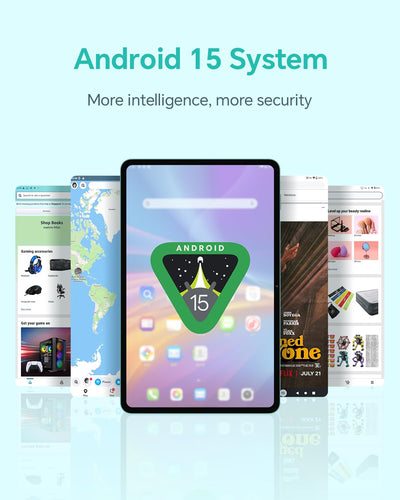 ODEA Tablet 12 Zoll Android 15, A12 Tablets 2K (2000x1200) Großes Display, 8000mAh, T606 Octa-Core, 12GB RAM 128GB ROM(2TB TF), 13MP+8MP, GPS, Widevine L1, GMS, 5GHz WLAN, BT5.0 [2025]