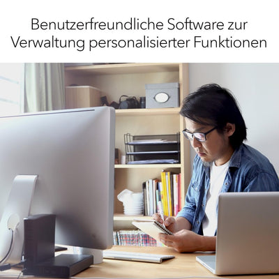 NETGEAR GS308E Managed Switch 8 Port Gigabit Ethernet LAN Switch Plus (Plug-and-Play Netzwerk Switch Managed, IGMP Snooping, QoS, VLAN, lüfterlos, Robustes Metallgehäuse) Schwarz