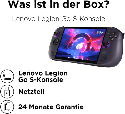 Lenovo Legion Go S Gaming Konsole | 8" WUXGA Display | AMD Ryzen Z2 Go | 16GB RAM | 1TB SSD | AMD Radeon Grafik | SteamOS | Nebula Nocturne schwarz