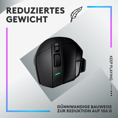 Logitech G502 X PLUS LIGHTSPEED Kabellose RGB-Gaming-Maus - Optische Maus mit LIGHTFORCE Hybridschaltern, LIGHTSYNC RGB, HERO 25K Gaming-Sensor, Kompatibel mit PC - macOS/Windows - Schwarz