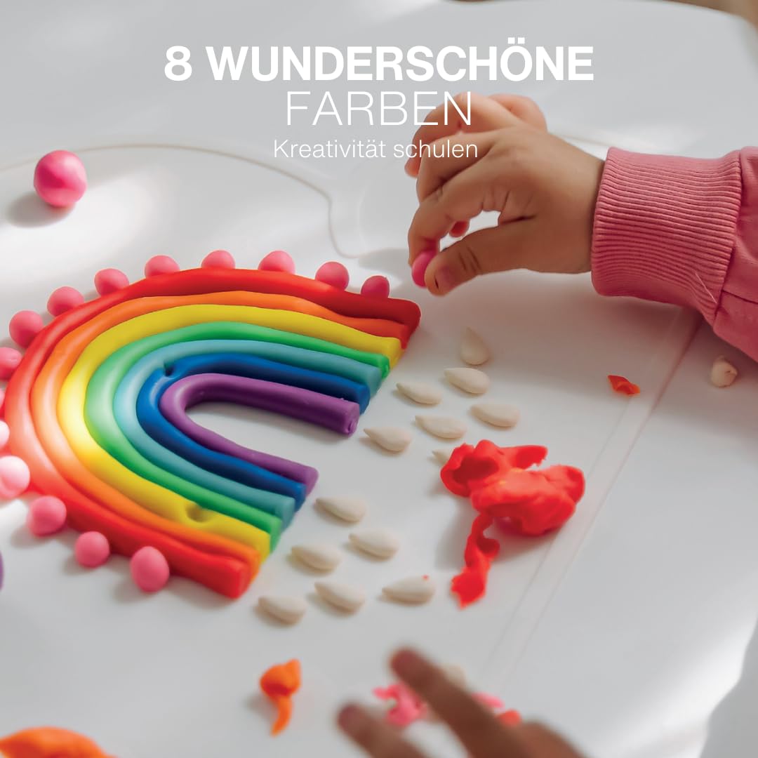 KNETÄ Vegane Spielknete (8X 50g Bag Sets) I Knete für Kinder ab 1 Jahr I Ungiftig I Knete Kleinkinder I Knet Set …