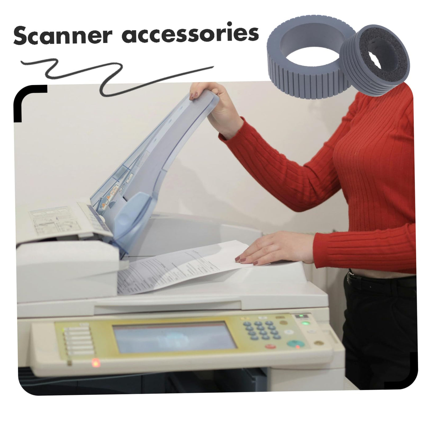 OSALADI 4 Stück Scannerzubehör Ersatz für Scanner-Pager Pager-Ersatz Roller-Pager-Zubehör für Scanner-Rollenpager Scannerteil Teil des Scanner-Pager-Sortierers Grey