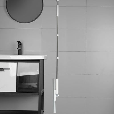 SUIXI Duschabzieher, Wasserabzieher mit 42cm Silikon Lippe, 3 Teile Griff 130cm, Entfernt Wasser, Tierhaare und Seifenwasser, Wasserschieber für Badezimmerböden, Fenster, Spiegel