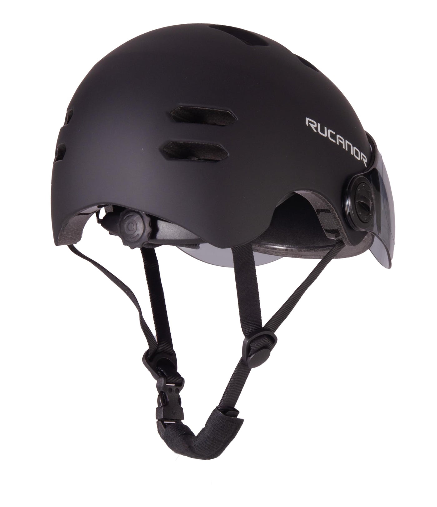 Rucanor Sprint Fahrradhelm (EN 1078 + NTA 8776) - Verstellbar mit Skala - Leichtgewicht - Größe L 58-61 cm - Schwarz - Fahrradhelm - Speed Pedelec - Scooter