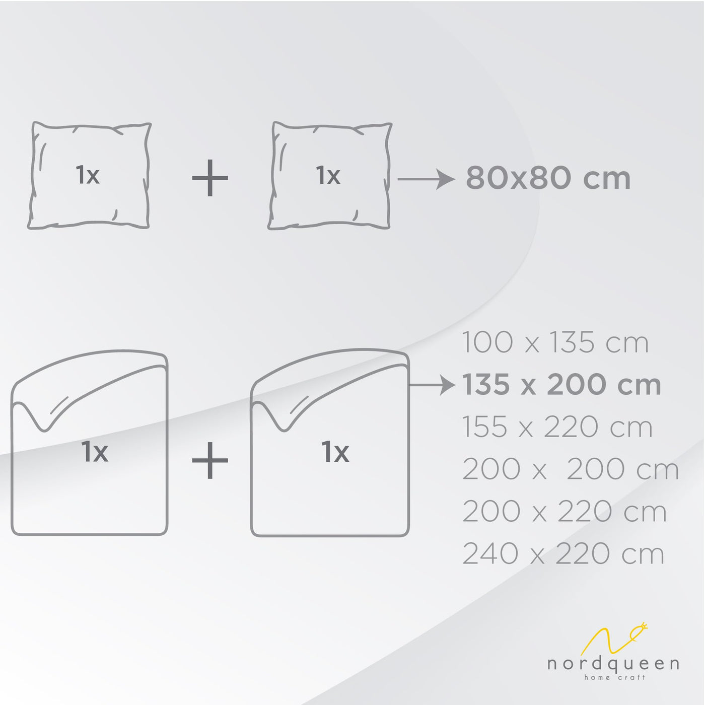 nordqueen Native Bettwäsche,100% Baumwolle mit Knopfdetail aus Kokosnussschale-KnopfBettbezug aus,Weiche und Angenehme Schlafkomfort (Miha, 4-TLG. 2 X 135X200 cm + 2 X 80X80 cm)