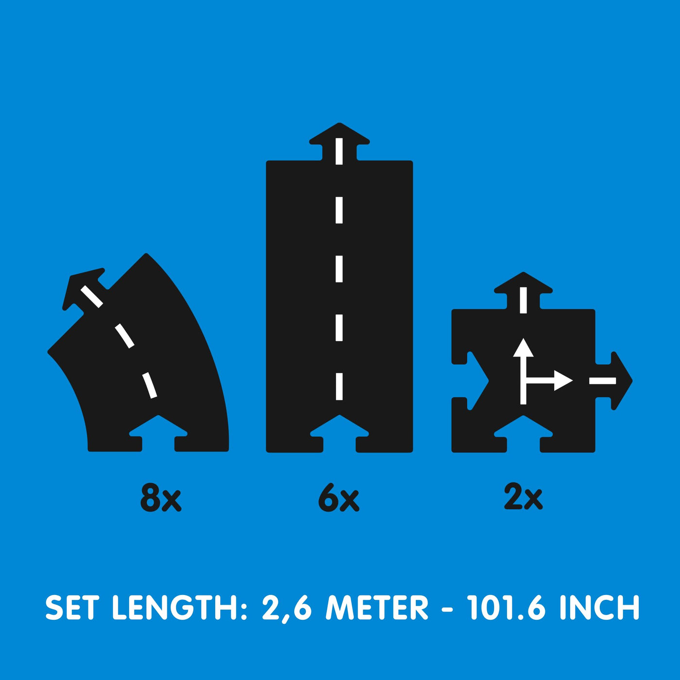 Waytoplay Expressway - Die Flexible Spielzeugstraße, 16 st. Spielen Sie mit Ihren Autos drinnen und draußen. Hergestellt in den Niederlanden