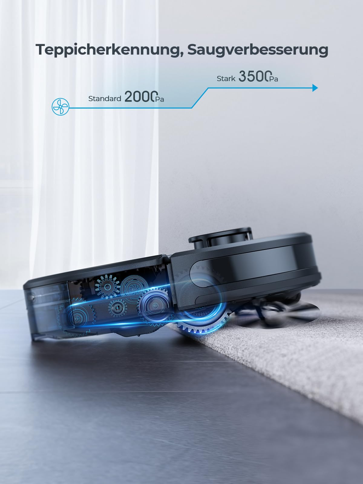 Laresar Clean Saugroboter mit Wischfunktion, Saugroboter mit Absaugstation L6 Nex, LiDAR Navigation, 3L Staubsauger bis zu 180Min, 3-in-1 Kehren, Wischen und Staubsaugen, Ideal für Tierhaare