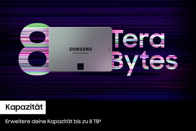 Samsung 870 QVO SATA III 2,5 Zoll SSD, 1 TB, 560 MB/s Lesen, 530 MB/s Schreiben, Interne SSD, schnelle Festplatte als Ersatz für HDD, MZ-77Q1T0BW