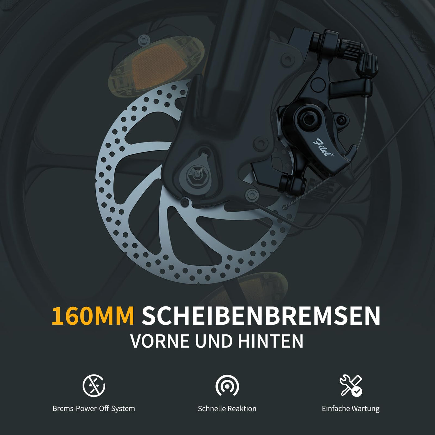 ESKUTE D100 E-Bike Klapprad 16 x 2,5 Zoll, Elektrofahrrad für Herren & Damen, Fatbike mit Abnehmbarem 36V 13Ah Akku, Lange Reichweite bis 100 km, Faltbares Pedelec für Erwachsene, Schwarz