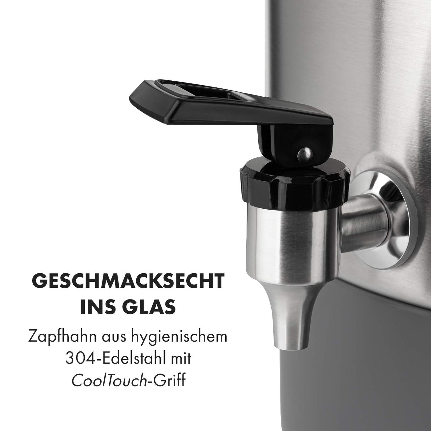 Klarstein Lady Marmalade Einkochautomat Einkochtopf Einkocher Heißgetränkespender, 27 Liter, 1800 Watt, 30-100 °C, Timer, Warmhalte-Funktion, Überhitzungsschutz, Edelstahl gebürstet