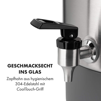 Klarstein Lady Marmalade Einkochautomat Einkochtopf Einkocher Heißgetränkespender, 27 Liter, 1800 Watt, 30-100 °C, Timer, Warmhalte-Funktion, Überhitzungsschutz, Edelstahl gebürstet