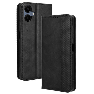 WBWONE Hülle für Samsung Galaxy A06, Premium TPU/PU Leder Klappbar Schutzhülle Tasche Handyhülle mit Standfunktion & Kartensteckplätzen, Schwarz
