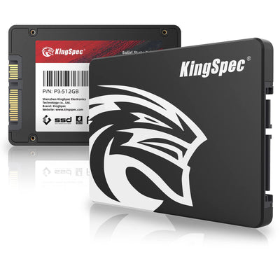 KingSpec 512GB 2.5" SATA Festplatte Intern SSD SATA 3 interne SSD 3D NAND Flash, 2.5 Zoll kompatibel mit Desktop/Laptop