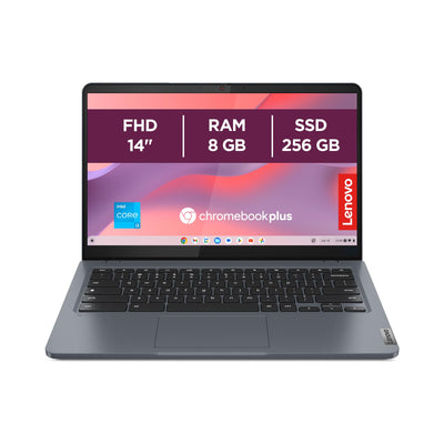 Lenovo IdeaPad Slim 3 Notebook Chromebook Plus 14 Zoll FHD (1920x1080), Intel Core i3-N305, 8GB RAM, 256GB SSD, WiFi 6, ChromeOS (kompatibel mit Google App, Microsoft 365, Adobe)