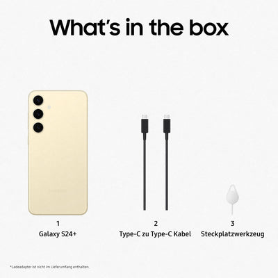 Samsung Galaxy S24+ AI Smartphone, Android-Handy ohne Vertrag, 12 GB RAM, 512 GB Speicher, 50-MP-Kamera, Lange Akkulaufzeit, Amber Yellow, 3 Jahre Herstellergarantie