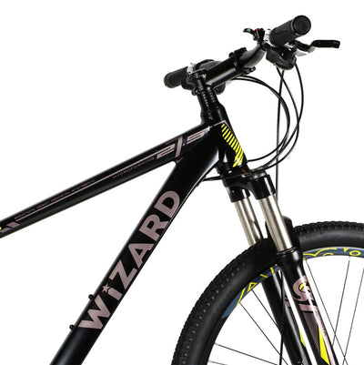 Wizard X-Country 3.5 Fahrrad Erwachsener Männlich Mountainbike Deore 27 Gang MTB CC Cross |27.5 Zoll Gelb (Rahmengröße: 54cm/21Zoll)