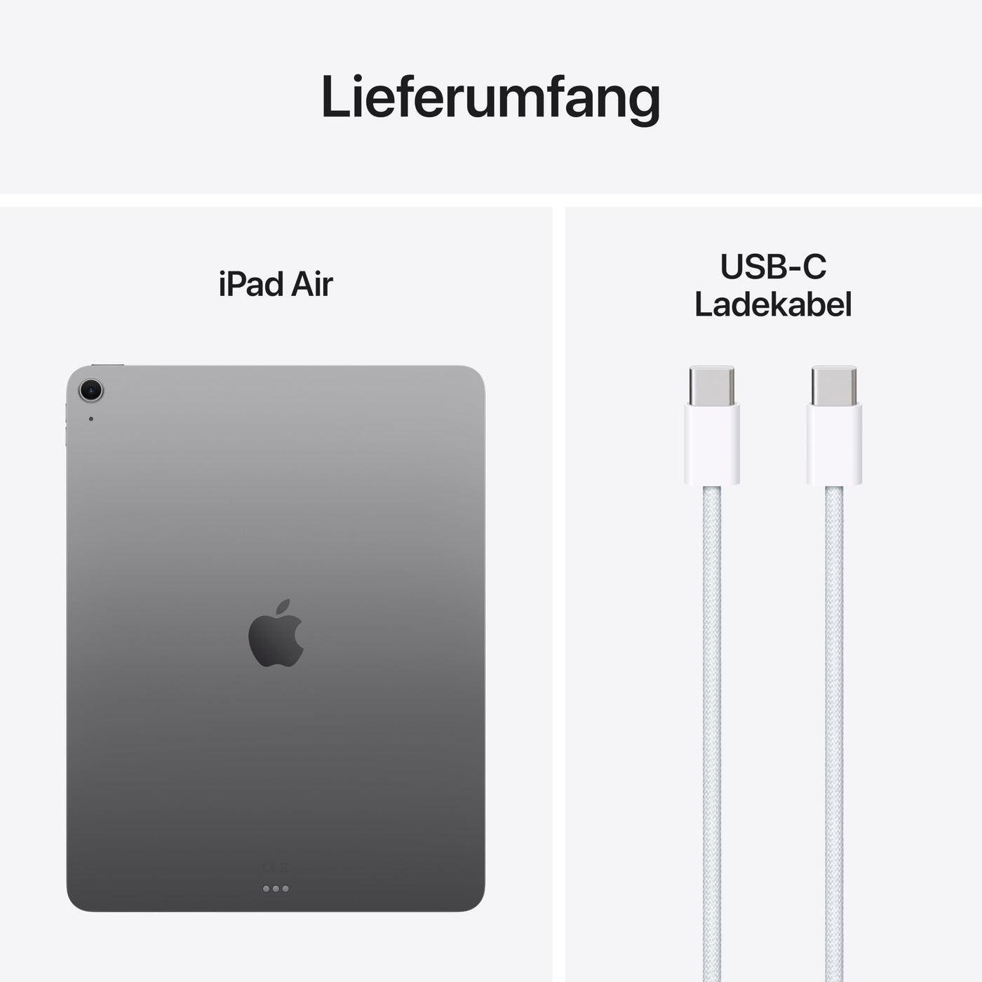 Apple iPad Air 13" mit M3 Chip: Apple Intelligence, Liquid Retina Display, 128 GB, 12 MP Frontkamera/Rückkamera, WLAN 6E, Touch ID, Batterie für den ganzen Tag – Space Grau