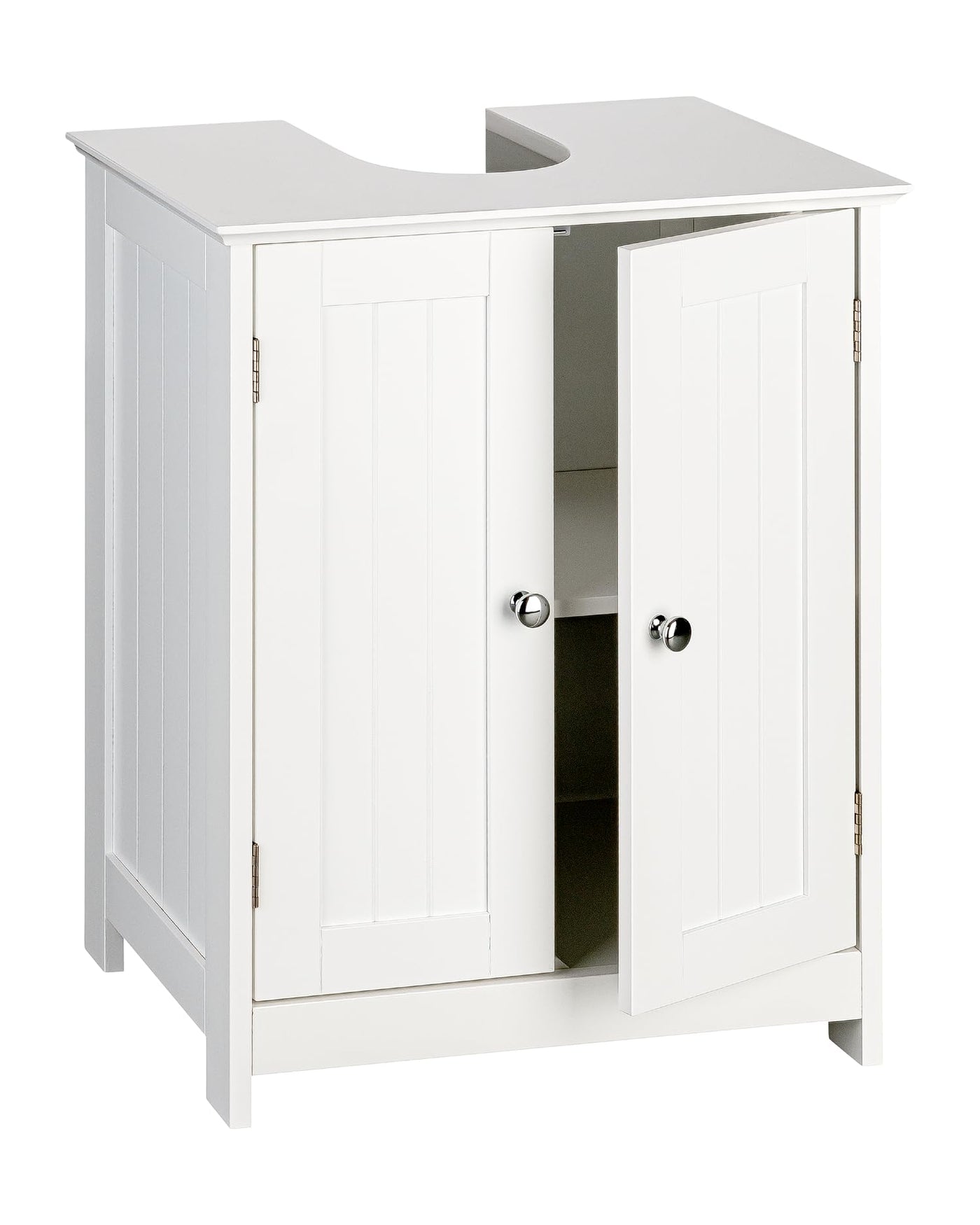 shelfmade Waschbeckenunterschrank - Waschtischunterschrank weiß im Landhausstil (ca. 50cm o. 60cm breit) - Badunterschrank Badezimmer Unterschrank Bad (50 x 30 x 60 cm)