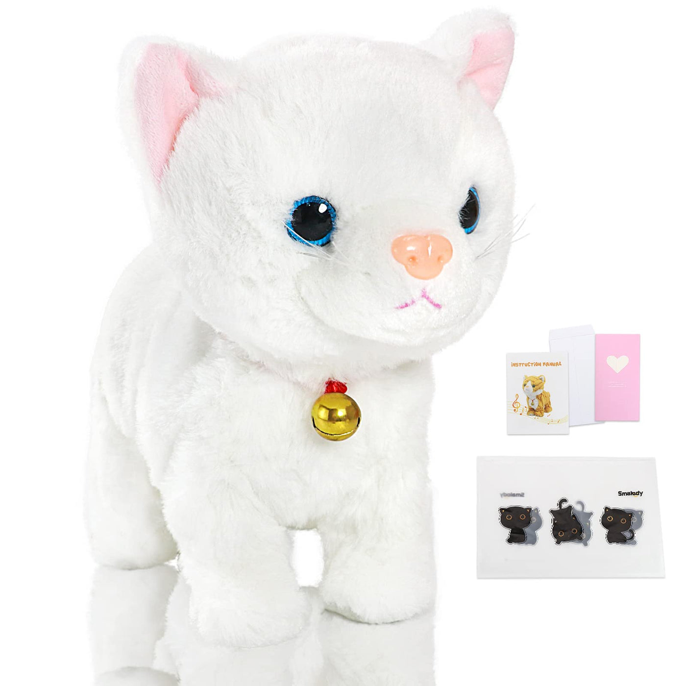 Smalody Interactive Plüschtiere, Neuheit Sound Control Elektronische Katze Elektronische Haustiere Roboter Katze Geschenk für Kinder