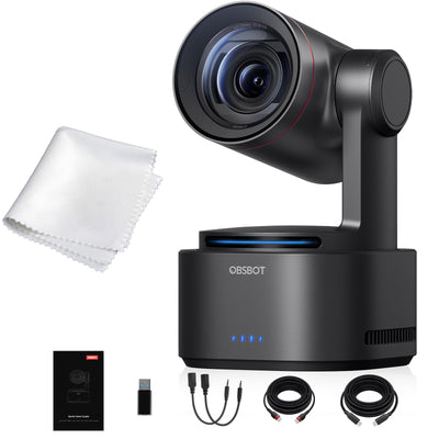 OBSBOT Tail 2 4K PTZR NDI-Kamera 60fps, 5X Optischer Zoom, AI Auto Tracking, 1/1,5 Zoll 50MP, HDMI/SDI/USB/IP-Multiausgang, für Live-Veranstaltungen im Kirchengottesdienst