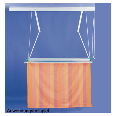 JUWEL Deckentrockner Samba 200 (für bis zu 2 Waschmaschinenladungen, Aufhängelänge 18 m, Wäschetrockner für große Wäscheteile/Bettwäsche, bis 120 cm stufenlos absenkbar) 30040