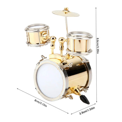 Miniatur Musikinstrument Replica Drum Set Ornament Schlagzeuger mit Box