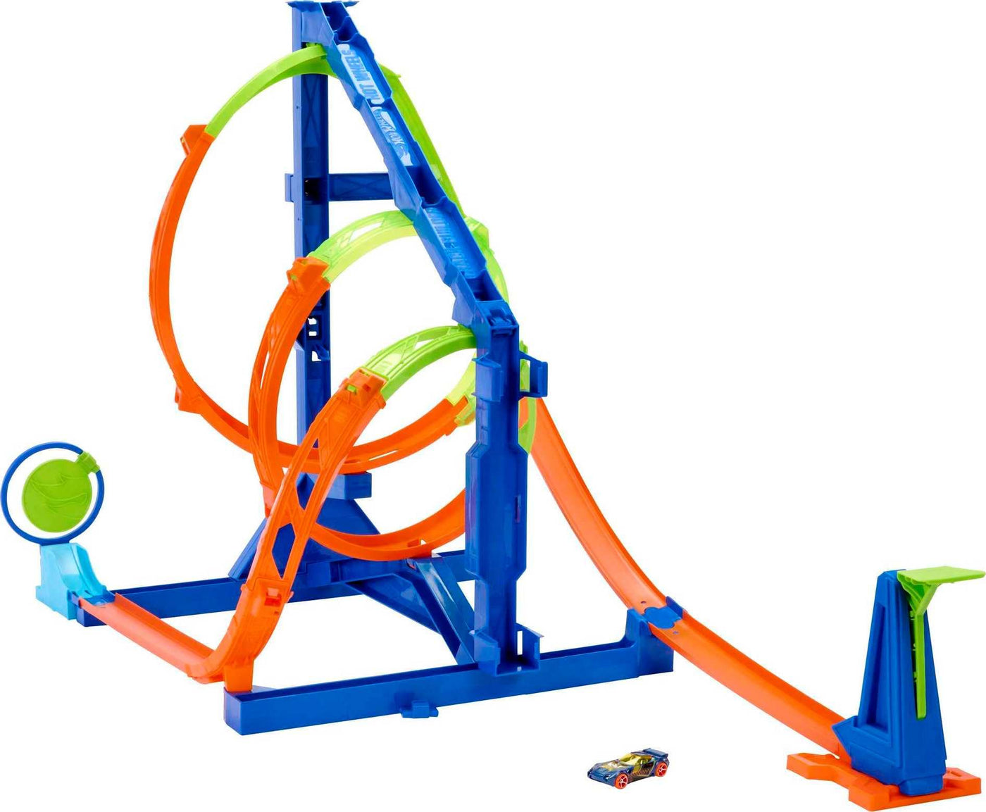 HOT WHEELS Looping-Twister Set - Trackset mit dreifachem Korkenzieher-Looping und Aufbewahrungsbox, inklusive 1 Spielzeugauto, für Kinder ab 6 Jahren, HMX41