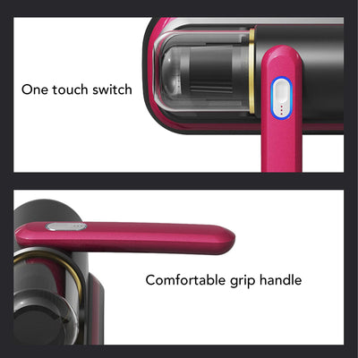 Sxhlseller Leistungsstarker Bettstaubsauger, UV-Beleuchtung, Tiefenreinigungs-Stauberkennung für Bettwäsche und Polster mit One-Touch-Bedienung