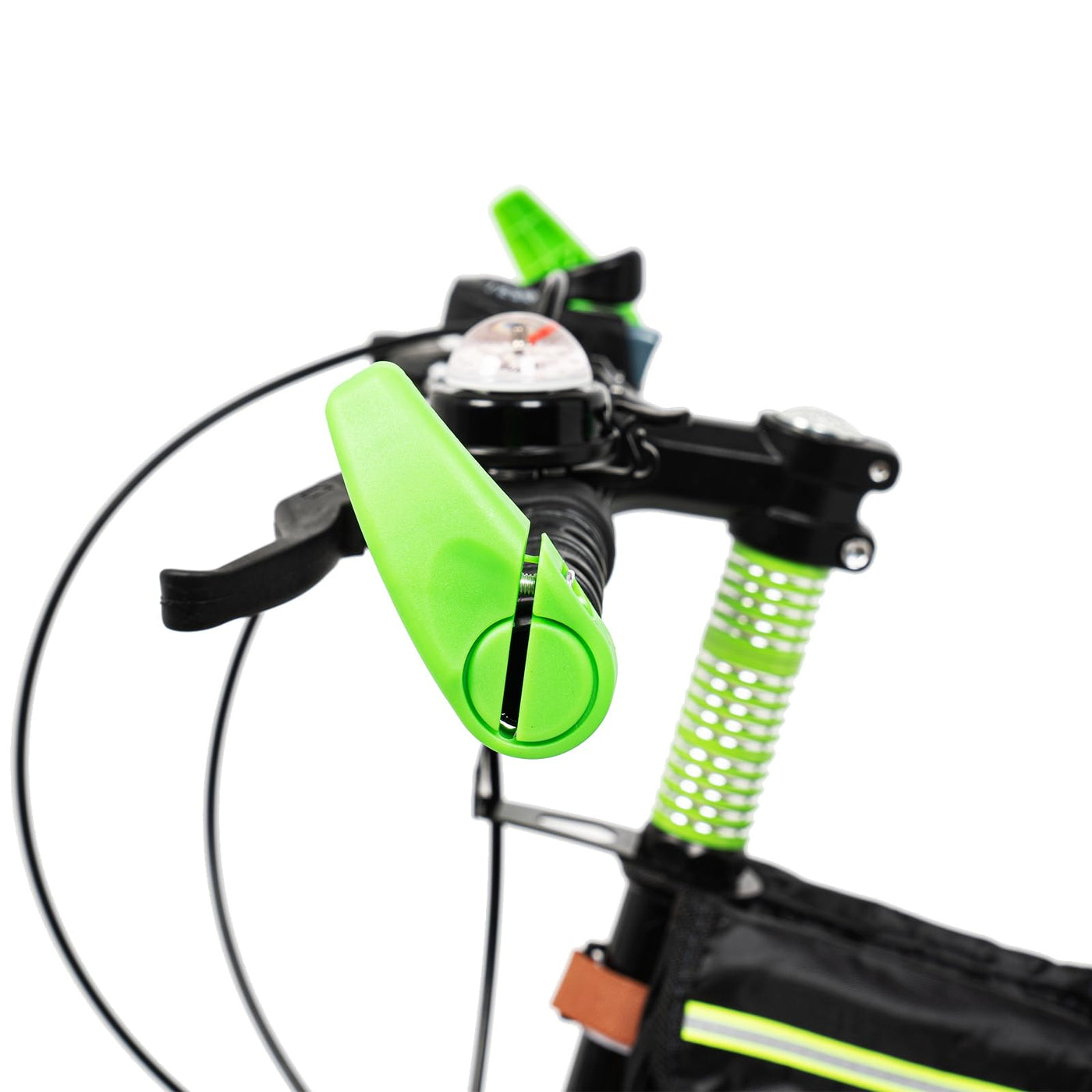 Akuoyiexemye 20 Zoll Kinder Fahrrad aus Kohlenstoffstahl 7-Gang Einstellbar Mountainbike MTB Kapazität 85kg für Jungen und Mädchen (Grün)