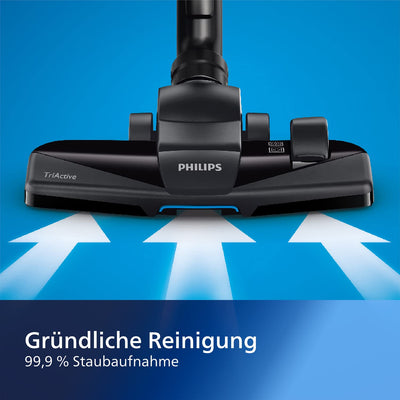 Philips Domestic Appliances FC9332/09 beutelloser Staubsauger PowerPro Compact (900 W, 1,5 L Staubvolumen, integrierte Bürste) weiß