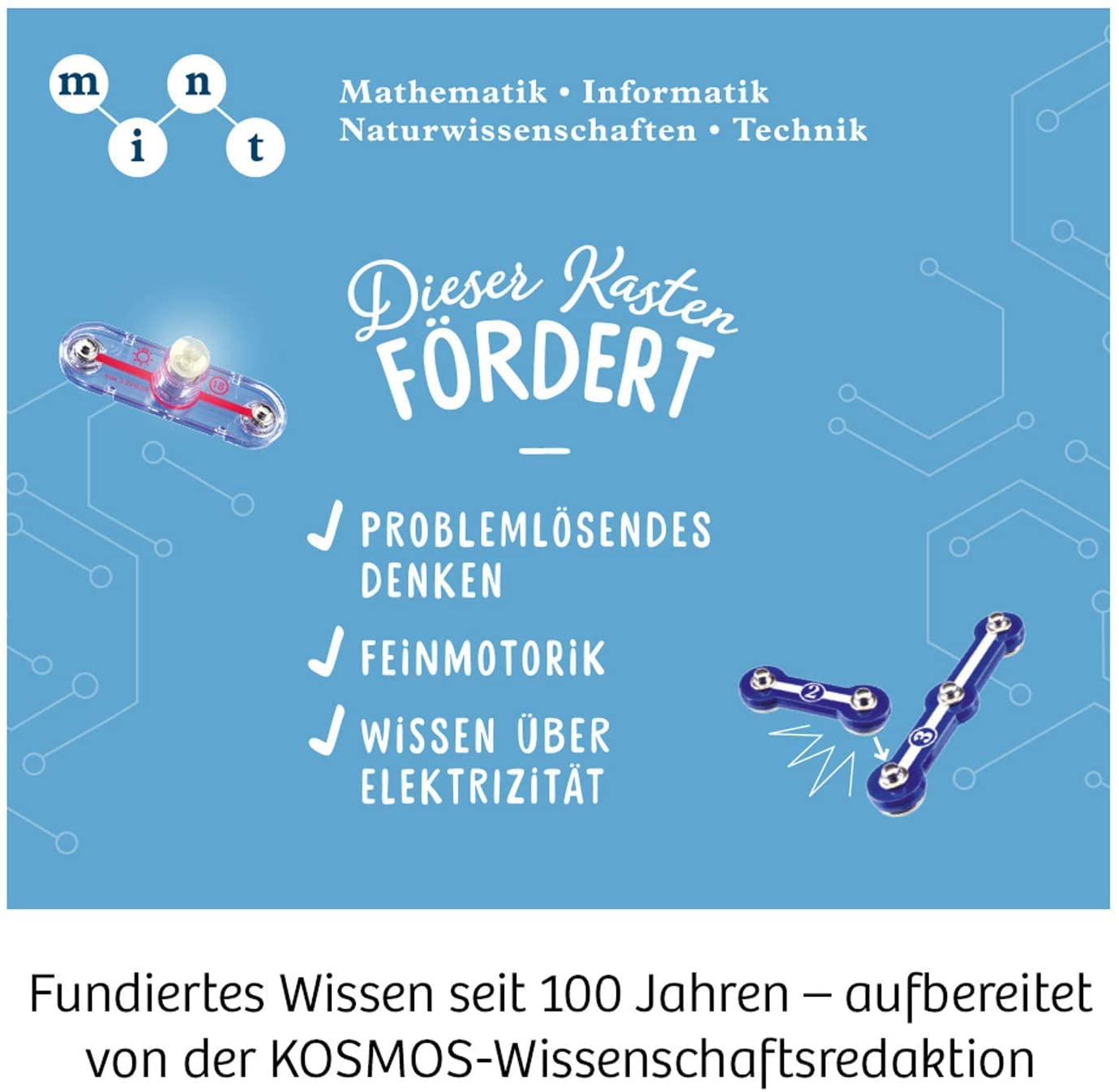 KOSMOS 620530 Easy Elektro - Light. Erste elektrische Stromkreise erstellen. Spielerisch die Elektrizität entdecken. Experimentierkasten zu Elektrotechnik für Kinder ab 8-12 Jahre