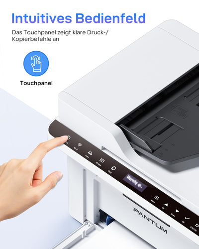 PANTUM BM2309AW Multifunktions-Laserdrucker, Schwarz-Weiß, Drucken Scannen Kopieren 3in1 mit ADF, WLAN &USB, A4, 20ppm, Inklusive 500-Seiten-Starter-Tonerkartusche