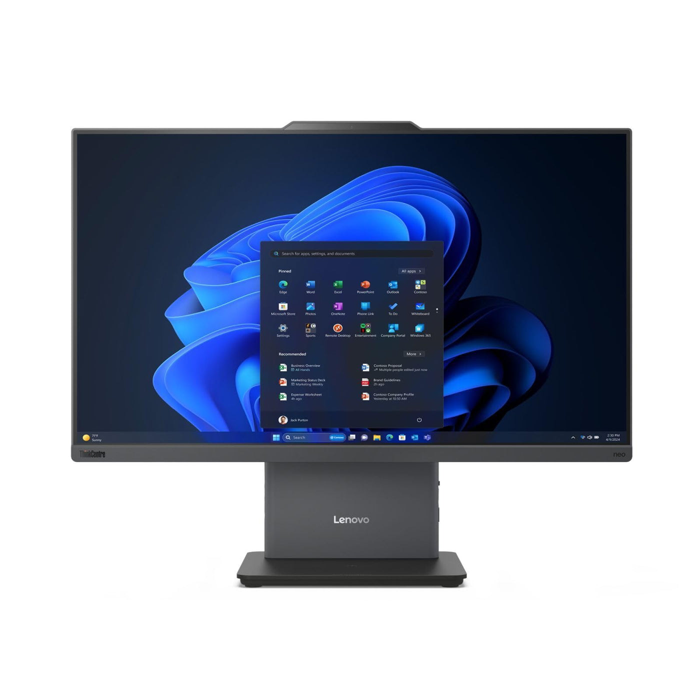 Lenovo ThinkCentre Neo 50a Gen 5 12SD - All-in-One (Komplettlösung) - mit Monitorständer - Core i5 13420H / 2.1 GHz - RAM 16 GB - SSD 512 GB - UHD Graphics - 1GbE, Bluetooth 5.2, Wi-Fi 6