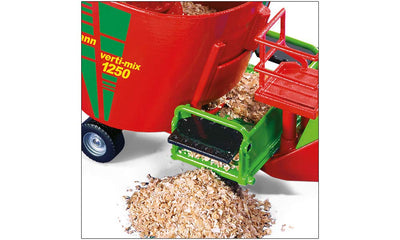 siku 2450, Strautmann Futtermischwagen, 1:32, Metall/Kunststoff, Rot, Beweglicher Futtermischer