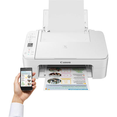 Canon PIXMA TS3351 Farbtintenstrahl-Multifunktionsgerät (Drucken, Scannen, Kopieren, 3, 8 cm LCD Anzeige, WLAN, Print App, 4.800 x 1.200 DPI) Weiss