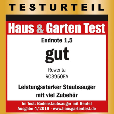 Rowenta RO3950 Staubsauger mit Beutel Compact Power Bodenstaubsauger (AAA-Energie-Label, 750 Watt, 3L Staubvolumen, Staubfüllanzeige, inkl. Zubehör, integrierter Tragegriff) blau