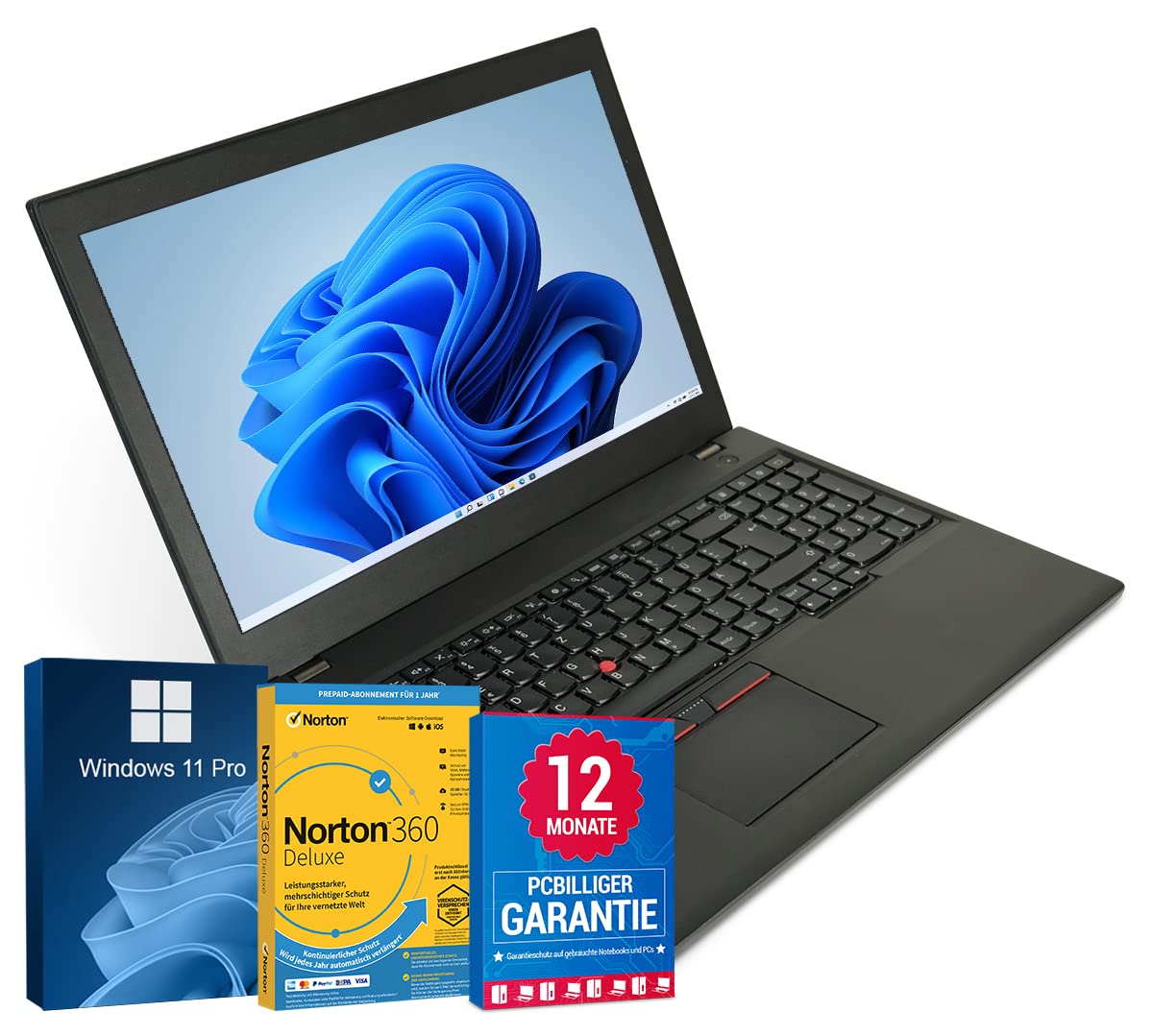 Lenovo ThinkPad T550 15,6 Zoll Full HD Laptop Intel Core i5-5300U@ bis zu 2,9 GHz 8 GB 256 GB SSD mit Windows 11 Pro & GRATIS Antiviren-Software inkl. 12 Monate Garantie (Generalüberholt)