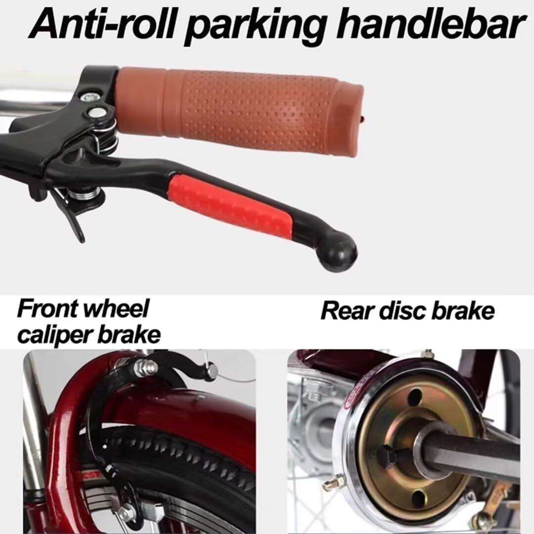 LSQXSS Outdoor-Cruiser-Fahrräder mit hinterer Kabine, älteres Roller-Dreirad mit hinterem Beifahrersitz, Freizeit-Einkaufswagen-Rikscha-Tretfahrrad für Erwachsene, Stoßdämpfer-Vordergabel