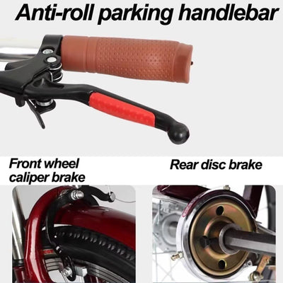 LSQXSS Outdoor-Cruiser-Fahrräder mit hinterer Kabine, älteres Roller-Dreirad mit hinterem Beifahrersitz, Freizeit-Einkaufswagen-Rikscha-Tretfahrrad für Erwachsene, Stoßdämpfer-Vordergabel