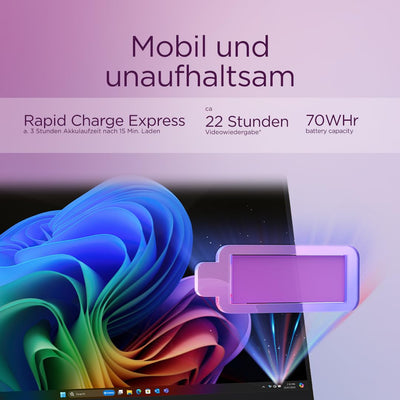 Lenovo Yoga 7 2-in-1 Laptop | Copilot+ PC | 14" WUXGA OLED Display | AMD Ryzen AI 5 | AMD Radeon Grafik | 16GB RAM | 512GB SSD | Win11 | QWERTZ | Tidal Teal | Inkl. Pen | 3 Monate Premium Care