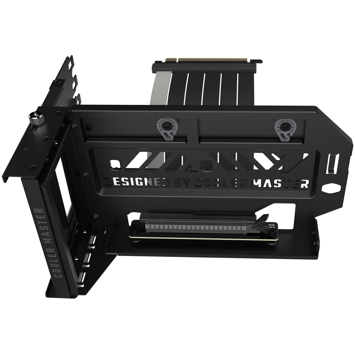 Cooler Master Vertical GPU Holder Kit V3 – Für E-ATX/ATX/mATX PC-Gehäuse & PCI-E 4.0-Geräte, anpassbare modulare Grafikkartenunterstützung, dicke SGCC-Stahlhalterung, inkl. 165mm Riser-Kabel – Schwarz