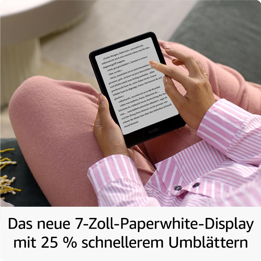 Amazon Kindle Paperwhite Signature Edition (32 GB) – Unser schnellster Kindle, mit Frontlicht mit automatischer Anpassung, kabellosem Aufladen und wochenlanger Akkulaufzeit –jadegrün metallic