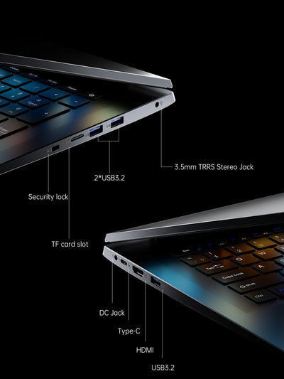 ACEMAGIC 18,5 Zoll Laptop,Twin Lake N150 (bis zu 3,6 GHz),8000mAh,16 GB DDR4 512 GB SSD bis zu 2 TB, 1920 x 1080 IPS Full HD Laptop, BT5.0, HDMI, Typ-C, 180° Öffnen und Schließen