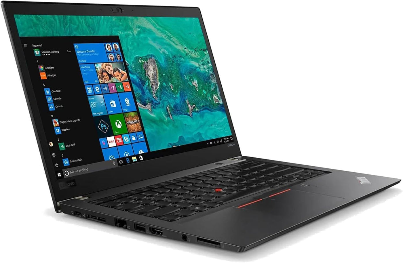 Lenovo ThinkPad T480s Touchscreen Business Laptop, 14 Zoll FHD (1920x1080), Intel Core i5-8250U, 16GB RAM, 512GB SSD, QWERTY Tastatur, Windows 11 Pro (Generalüberholt)