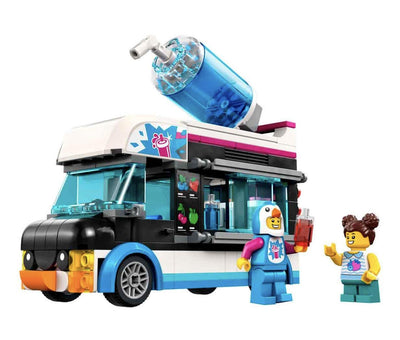 LEGO 60384 City Slush-Eiswagen Set, Sommer-Fahrzeug-Spielzeug mit Kinderspielfiguren, Konstruktionsspielzeug für Kinder ab 5 Jahren, Geschenk für Mädchen und Jungen