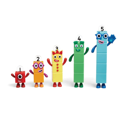 Learning Resources Numberblocks-Freunde Eins bis Fünf, Offizielles Sammelspielzeug, enthält die Numberblocks Eins, Zwei, DREI, Vier & Fünf, perfekt zum Aufstellen & mit beweglichen Armen