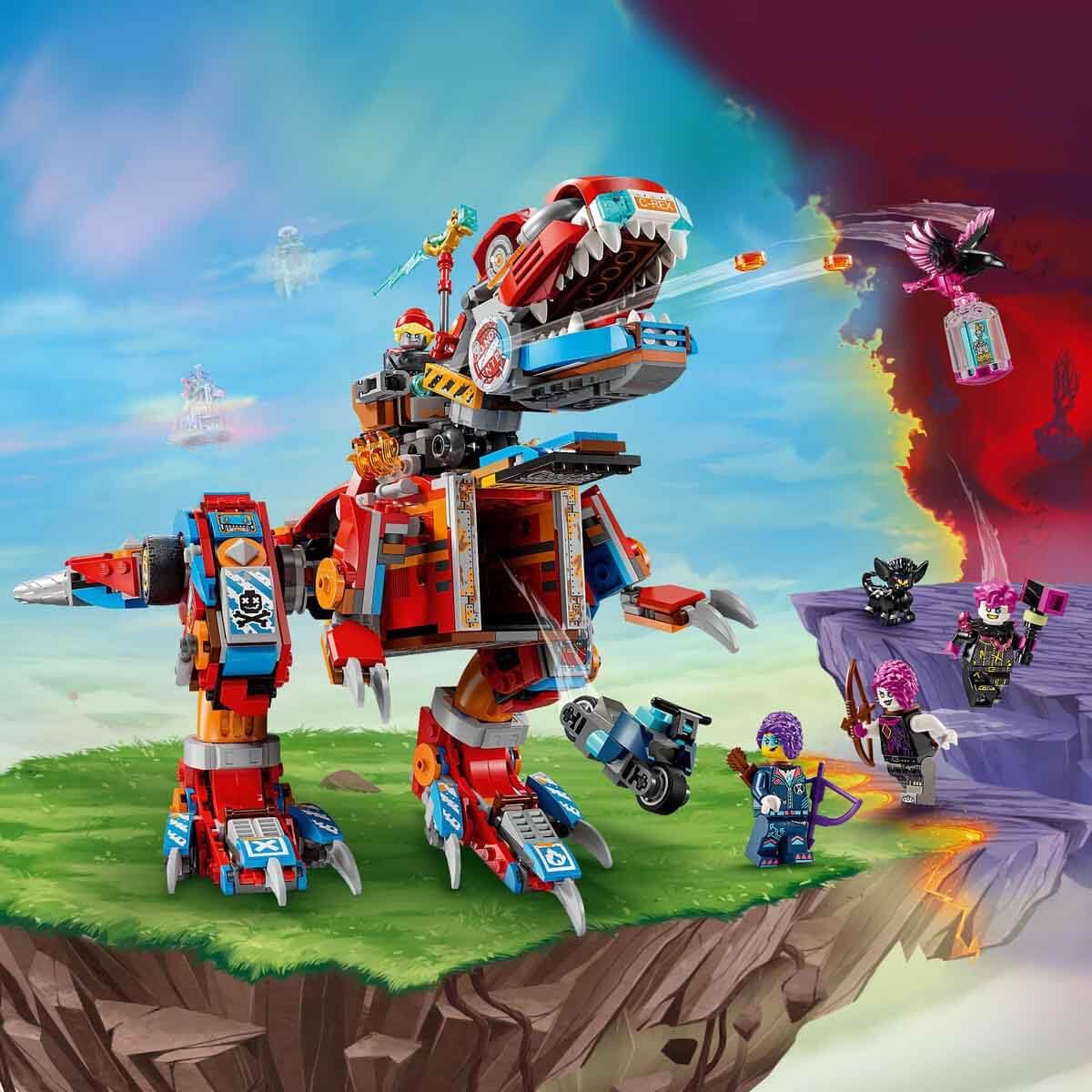 LEGO DREAMZzz 2-in-1 Coopers Dino-Mech C-Rex, Spielzeug-Pterodaktylus, T.Rex-Actionfigur für Jungen und Mädchen, kreatives Spielzeug, Abenteuer-Set, Geschenk für Kinder ab 9 Jahren 71484