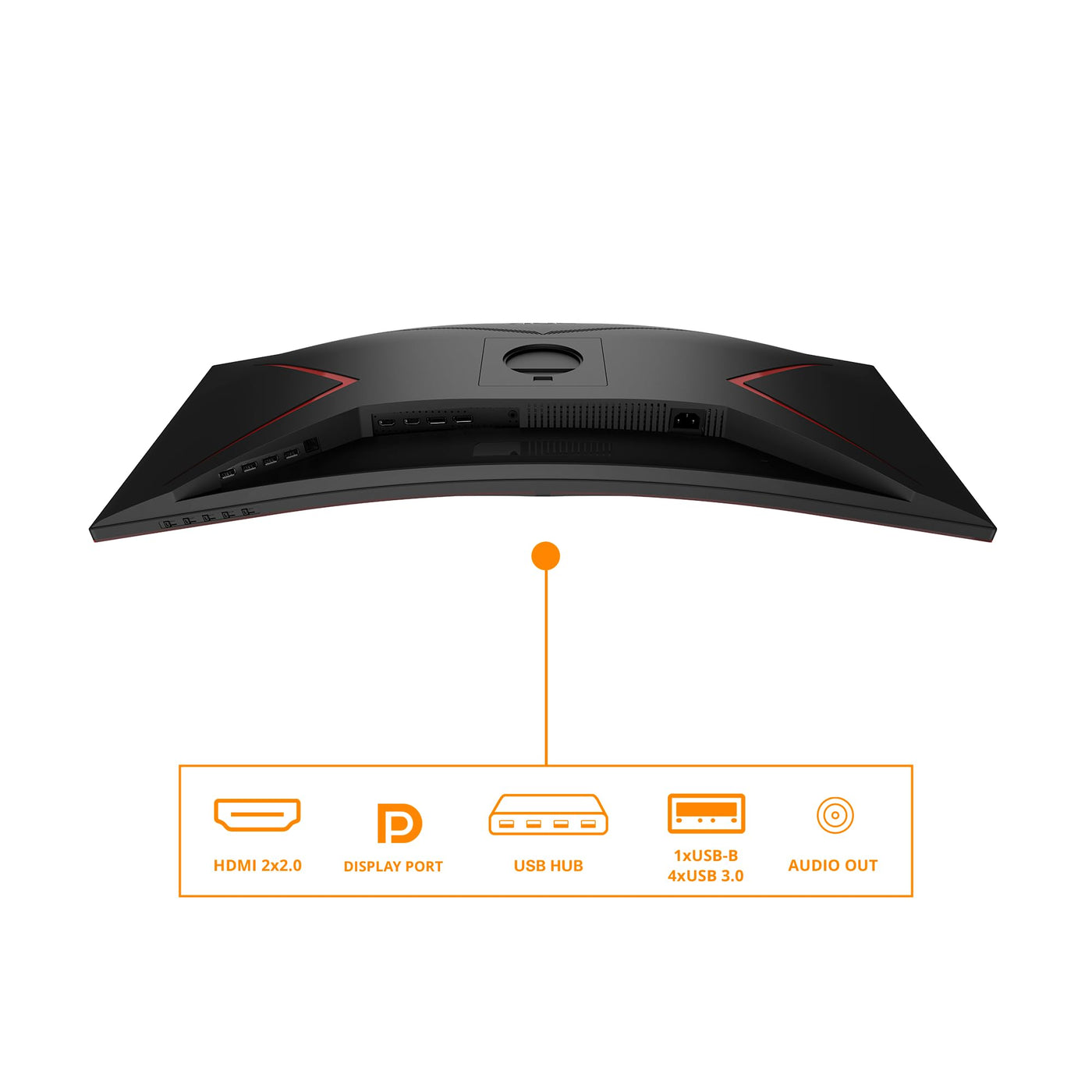 AOC Gaming CU34G2XPD – 34-Zoll-WQHD-Curved-Monitor, 180 Hz, schnelle VA, 1 ms GTG, FreeSync Premium, HDR400, höhenverstellbarer Standfuß (3440 x 1440, HDMI, DisplayPort, USB-Hub)