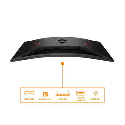 AOC Gaming CU34G2XPD – 34-Zoll-WQHD-Curved-Monitor, 180 Hz, schnelle VA, 1 ms GTG, FreeSync Premium, HDR400, höhenverstellbarer Standfuß (3440 x 1440, HDMI, DisplayPort, USB-Hub)